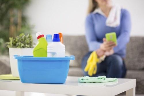 Manager assessing a carpet cleaning complaint for fair resolution